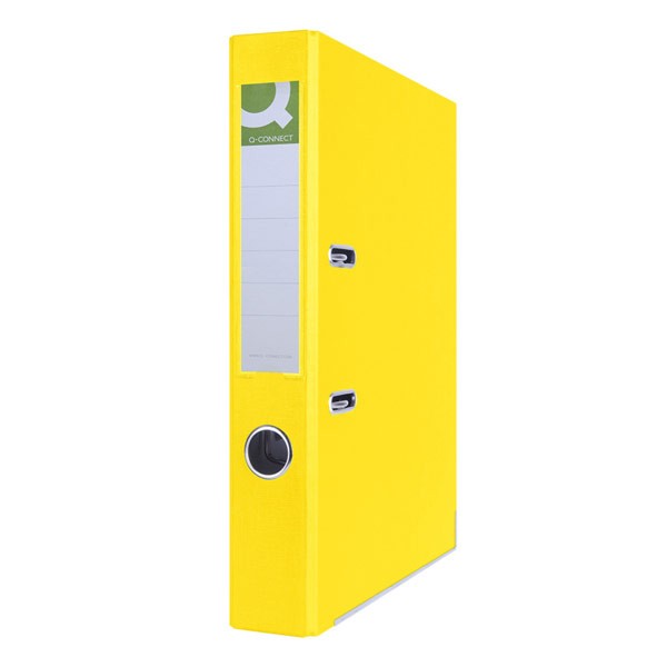 ბაინდერი ვიწრო Q-CONNECT ყვითელი (ყუთში 25 ცალი)