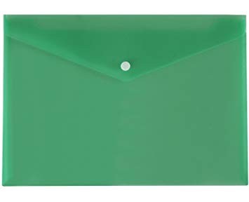 CARRY FOLDER WITH LOCK A4 TRANSP. GREEN