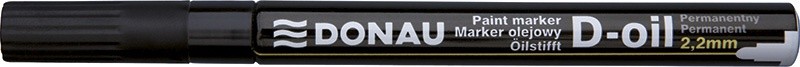 წყალგამძლე პერმანენტ მარკერი (უშლადი) DONAU D-OIL 2.2მმ შავი