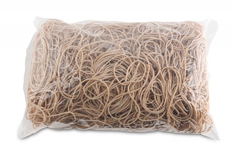 RUBBER BANDS, OP, 1KG, DIA 60MM, LFL 95MM, 1,5X1,5, IN FOIL BAG, NATURAL COLOUR