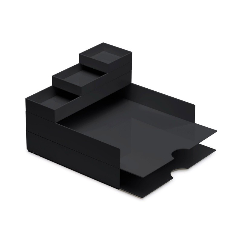 სასაბუთე თარო სექციური MOXOM 320x260x60მმ, 5 ნაწილიანი, შავი