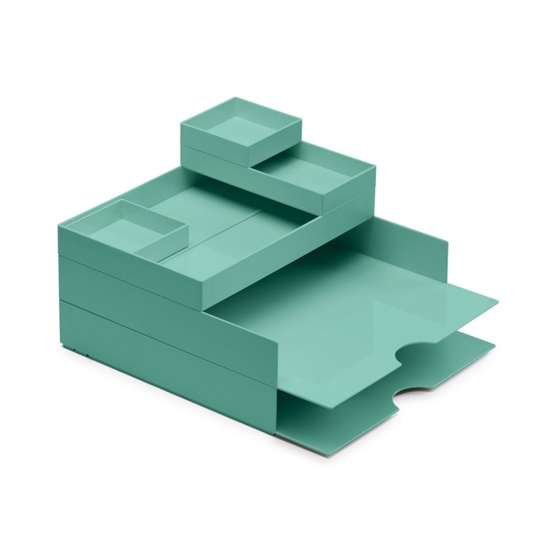 სასაბუთე თარო სექციური MOXOM 320x260x60მმ, 6 ნაწილიანი, ფირუზისფერი