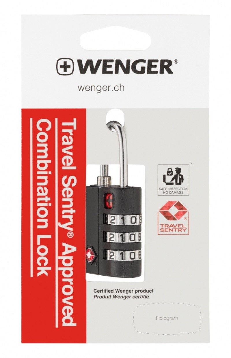 ბოქლომი მექანიკური WENGER შავი