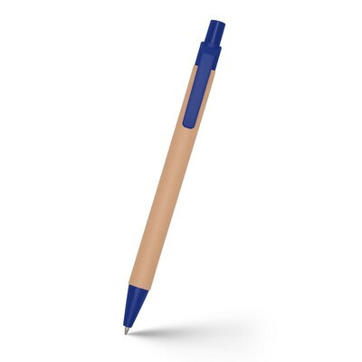 კალამი ბურთულიანი "ECOLOR" V1470, გადამუშავებული კარდონის ზედაპირით, ლურჯი კორპუსი