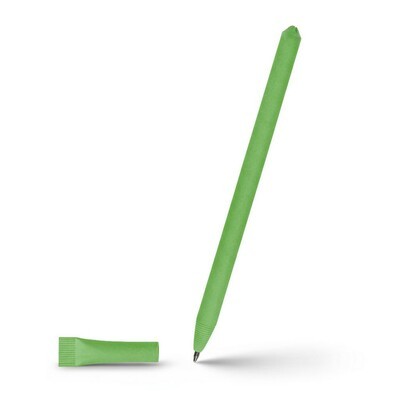 კალამი ბურთულიანი "ECOLOR" V1630 კრაფტისგან დამზადებული (თავსახურით), მწვანე (ბრენდირებადი)