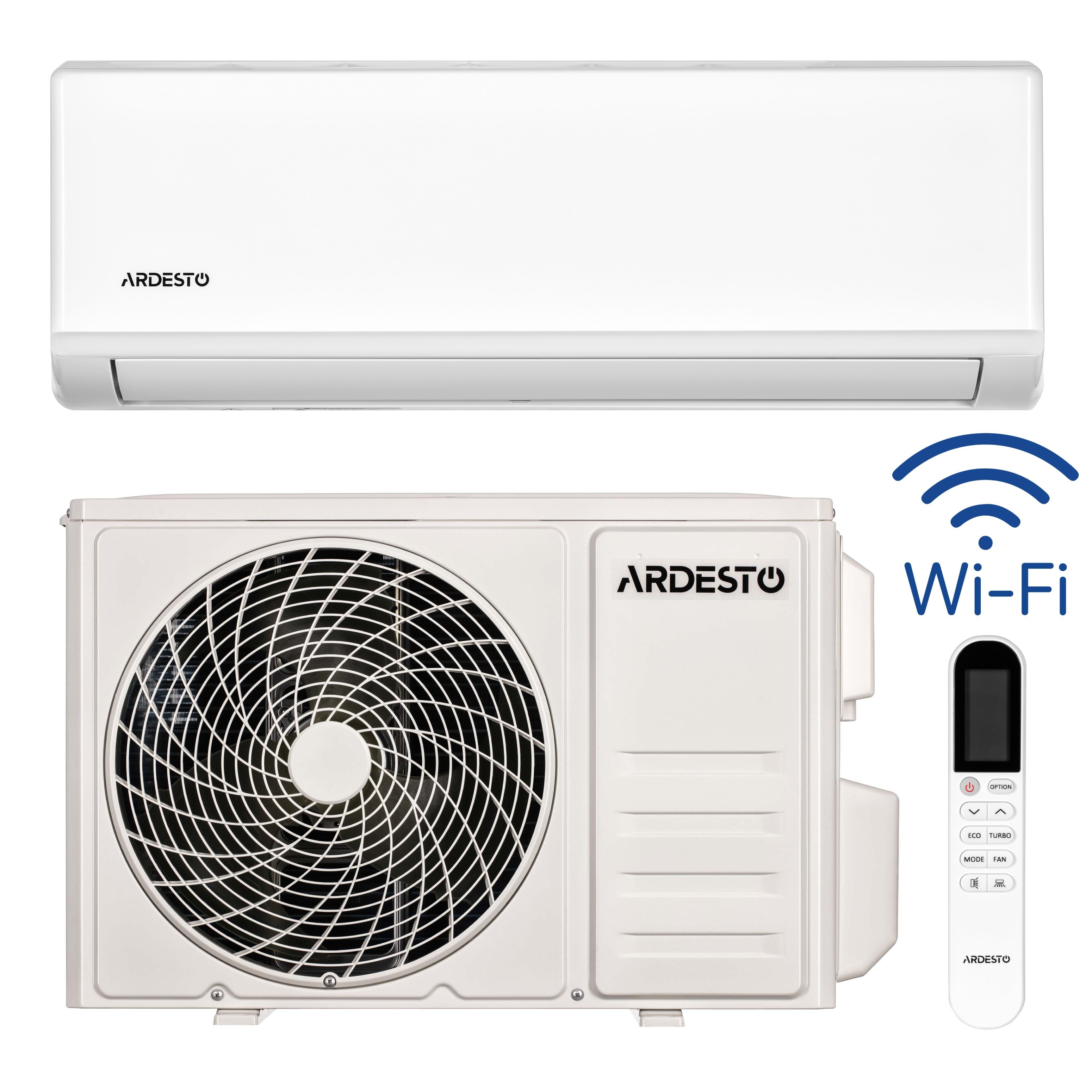 კონდიციონერი : Air Conditioner ARDESTO CoolSmart 35m2 inverter 12000BTU 3.5kW A/A -15°С Wi-Fi R32 white