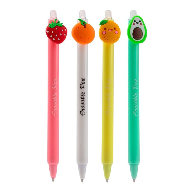 Cute Fruit წაშლადი კალამი PVC ზედა დეკორით
