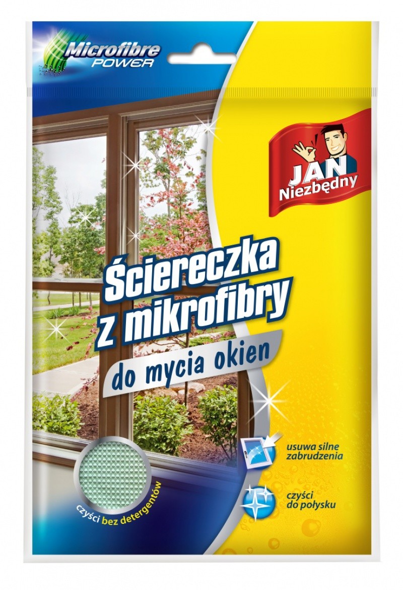 MICROFIBER CLOTH JAN NIEZBEDNY, FOR WINDOW CLEANING, 1PCS